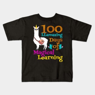 100 Llamazing Days of Magical Learning Kids T-Shirt